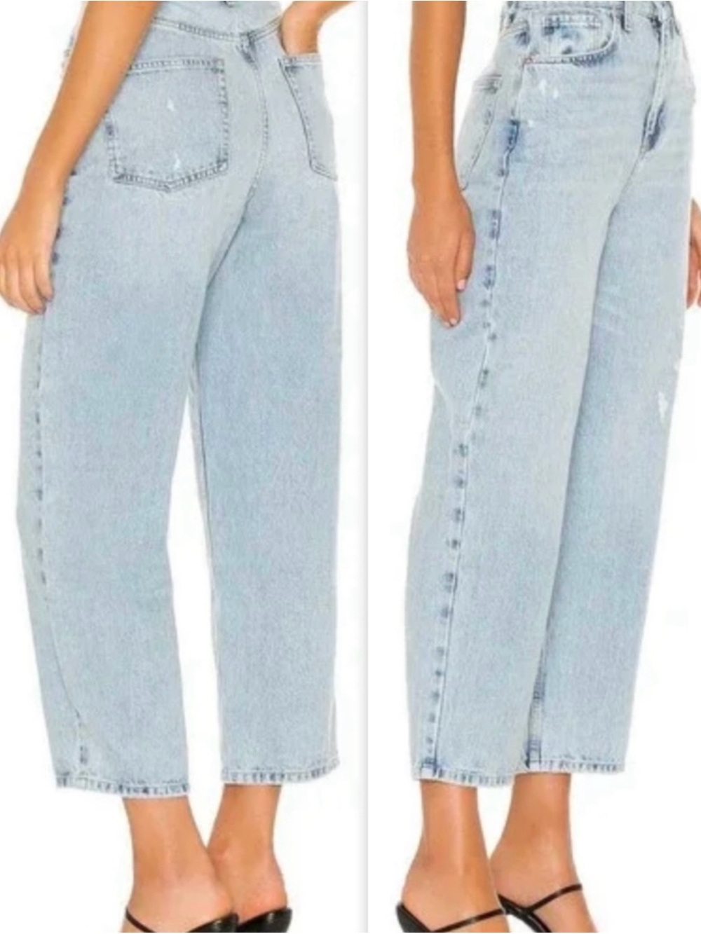 Free People We The Free Light Wash High-Rise Frank Dad Jeans Size 27
